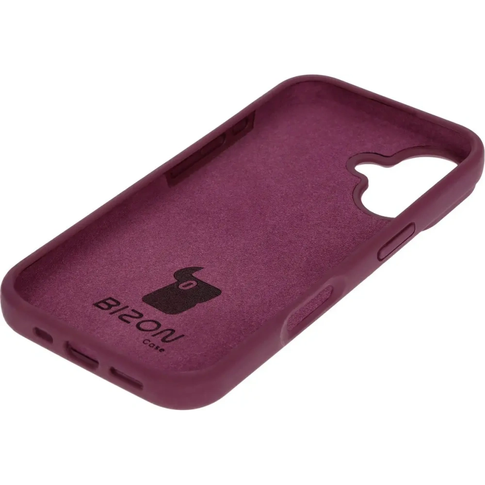 Silikonowe etui Bizon Soft Case do Apple iPhone 16 ciemnofioletowe