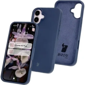 Silikonowe etui Bizon Soft Case do Apple iPhone 16 Plus ciemnoniebieskie
