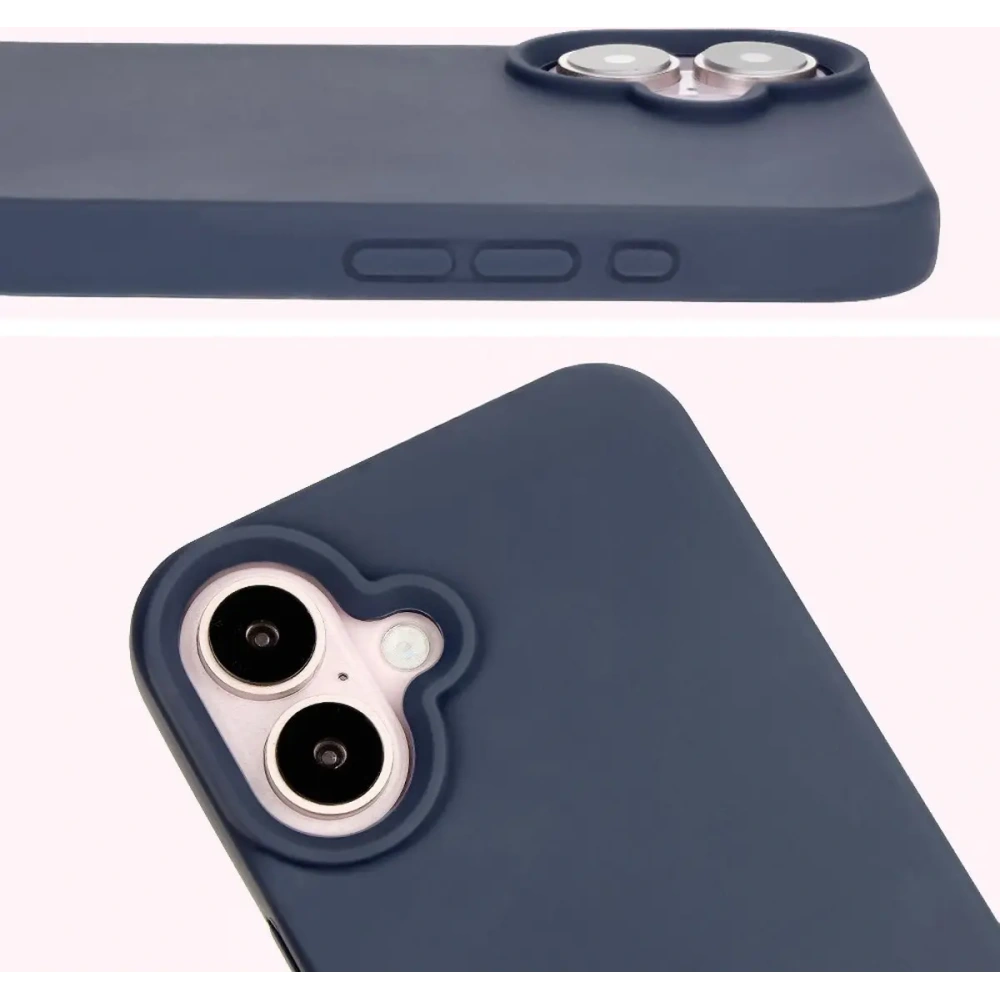 Silikonowe etui Bizon Soft Case do Apple iPhone 16 Plus ciemnoniebieskie