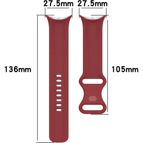Buy Bizon Strap Watch Silicone Google Pixel Watch 3/Watch 2/Watch 1 41mm carmine - BIZ6399 - {ean13} - Home Screen Store Europe