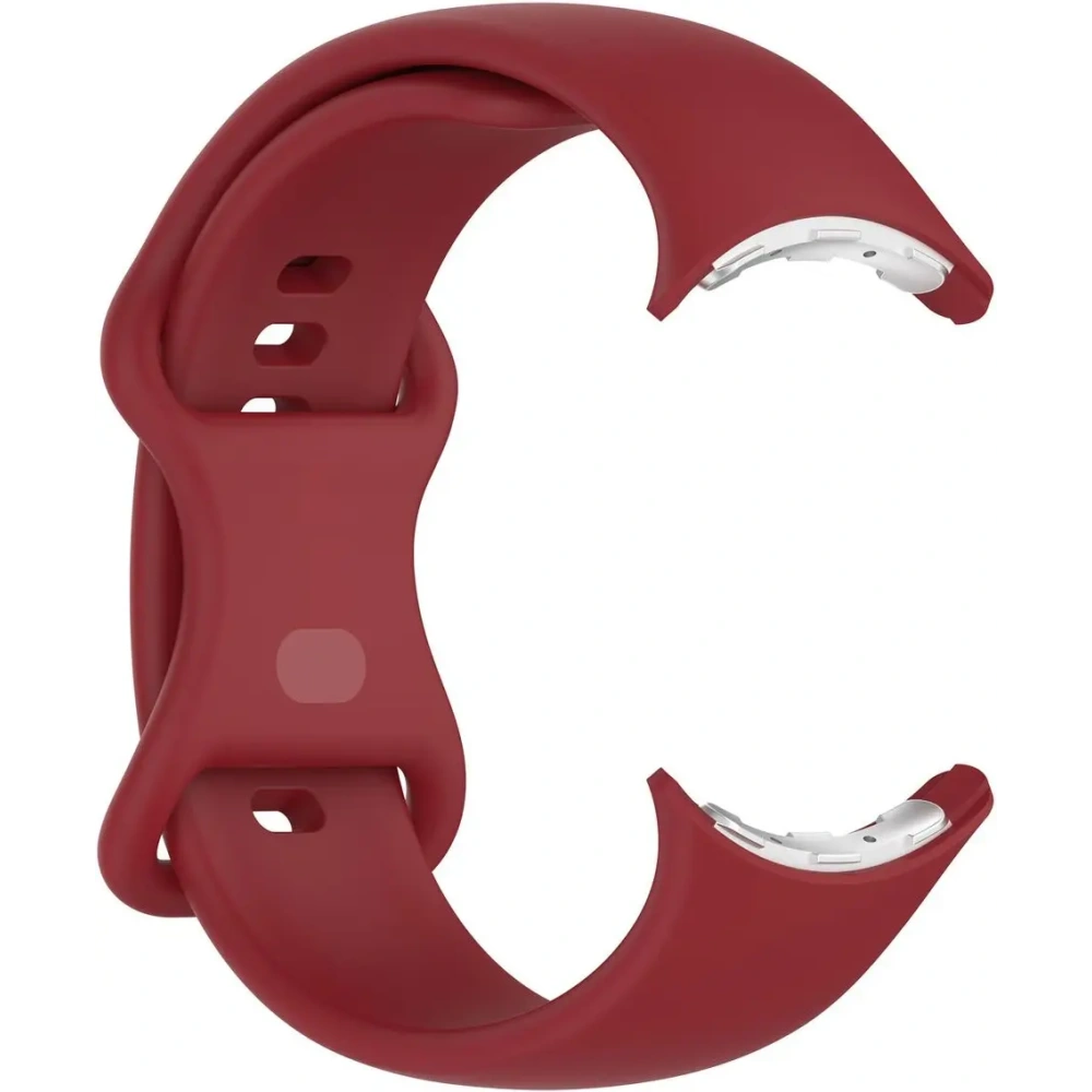 Silikonowy pasek Bizon Strap Watch Silicone do Google Pixel Watch 3/Watch 2/Watch 1 41mm karminowy