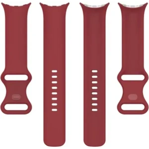 Silikonový pásek Bizon Strap Watch Silicone pro Google Pixel Watch 3/Watch 2/Watch 1 41mm karmínový
