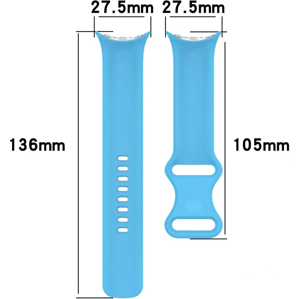 Silikonowy pasek Bizon Strap Watch Silicone do Google Pixel Watch 3/Watch 2/Watch 1 41mm niebieski