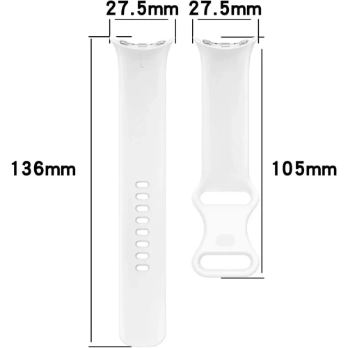 Kup Silikonový pásek Bizon Strap Watch Silicone do Google Pixel Watch 3/Watch 2/Watch 1 41mm bílý - BIZ6401 - {ean13} - Sklep Home Screen