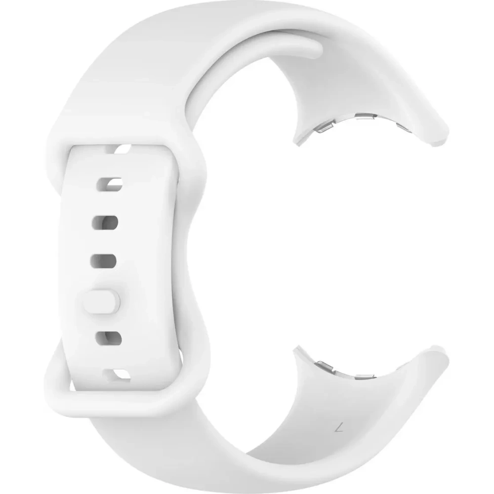 Silikonowy pasek Bizon Strap Watch Silicone do Google Pixel Watch 3/Watch 2/Watch 1 41mm biały