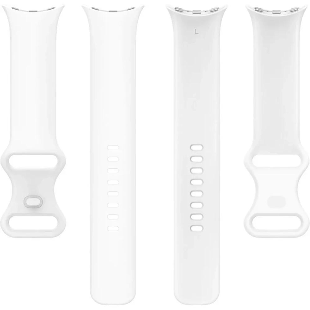 Silikonowy pasek Bizon Strap Watch Silicone do Google Pixel Watch 3/Watch 2/Watch 1 41mm biały