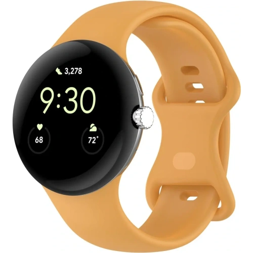 Buy Bizon Strap Watch Silicone Google Pixel Watch 3/Watch 2/Watch 1 41mm yellow - BIZ6402 - {ean13} - Home Screen Store Europe