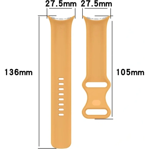 Buy Bizon Strap Watch Silicone Google Pixel Watch 3/Watch 2/Watch 1 41mm yellow - BIZ6402 - {ean13} - Home Screen Store Europe