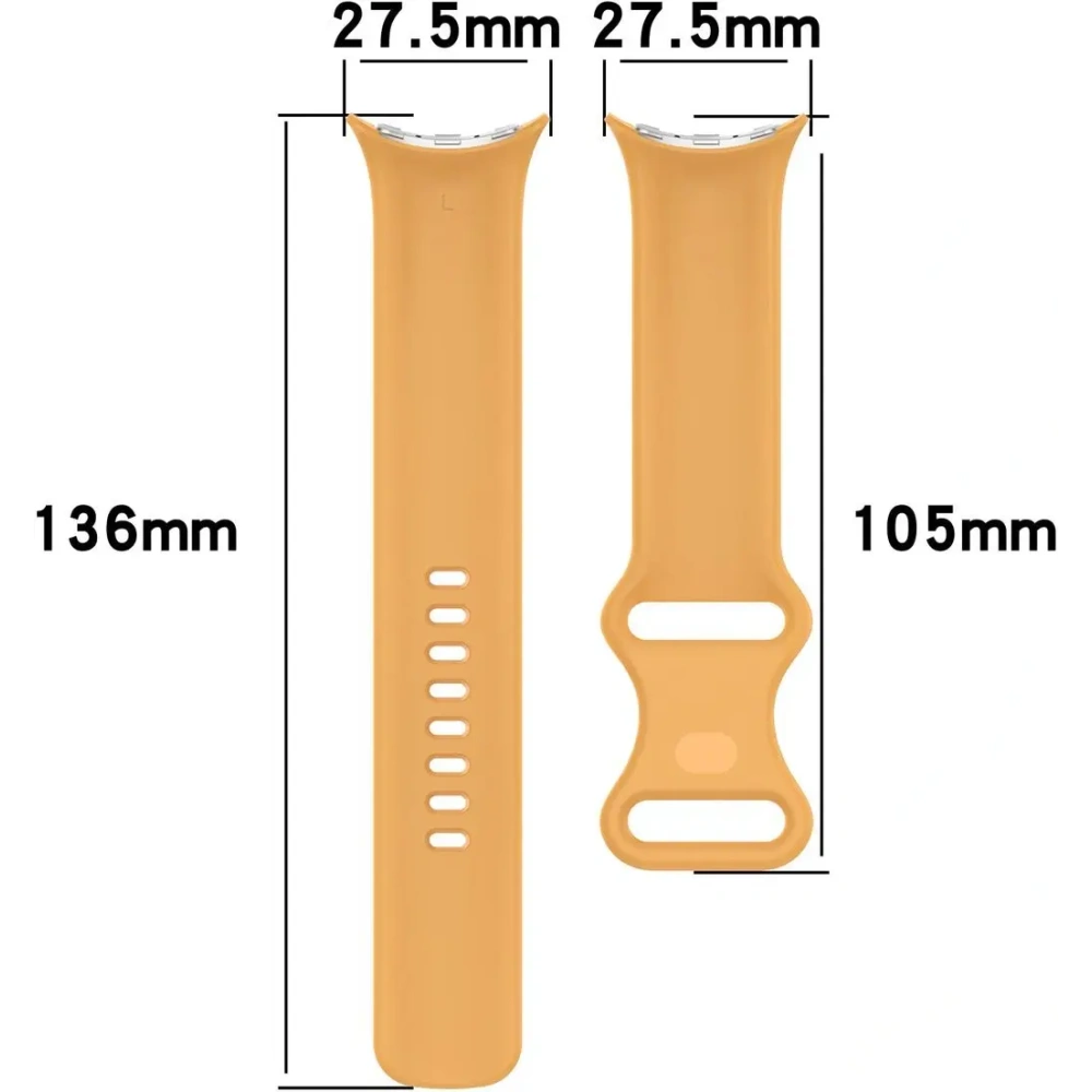 Silikonowy pasek Bizon Strap Watch Silicone do Google Pixel Watch 3/Watch 2/Watch 1 41mm żółty