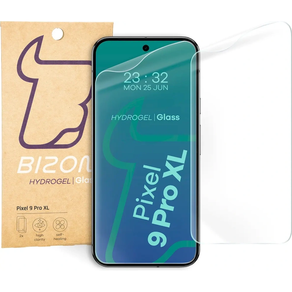 Folia hydrożelowa na ekran Bizon Glass Hydrogel Front do Google Pixel 9 Pro XL [2 PACK]
