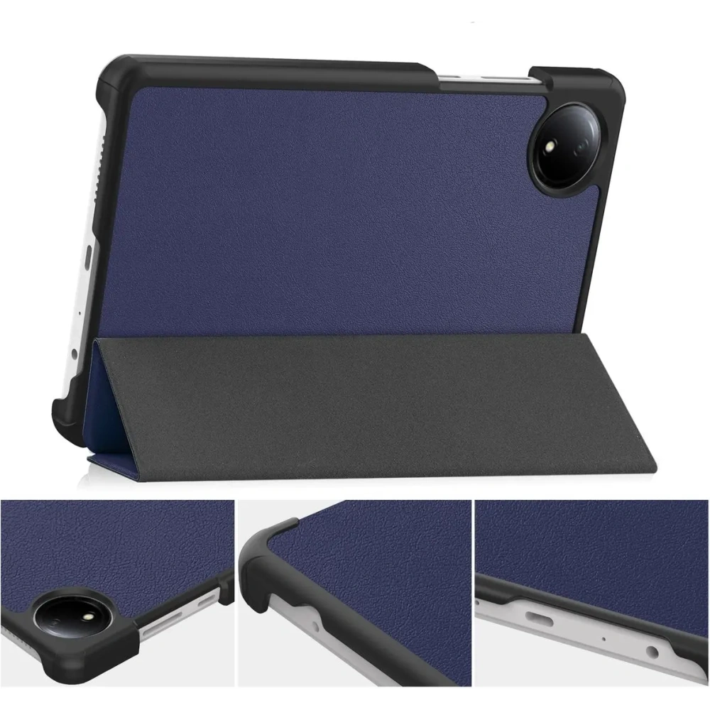 Etui z klapką Bizon Case Tab Croc do Xiaomi Redmi Pad SE 8.7 ciemnoniebieskie