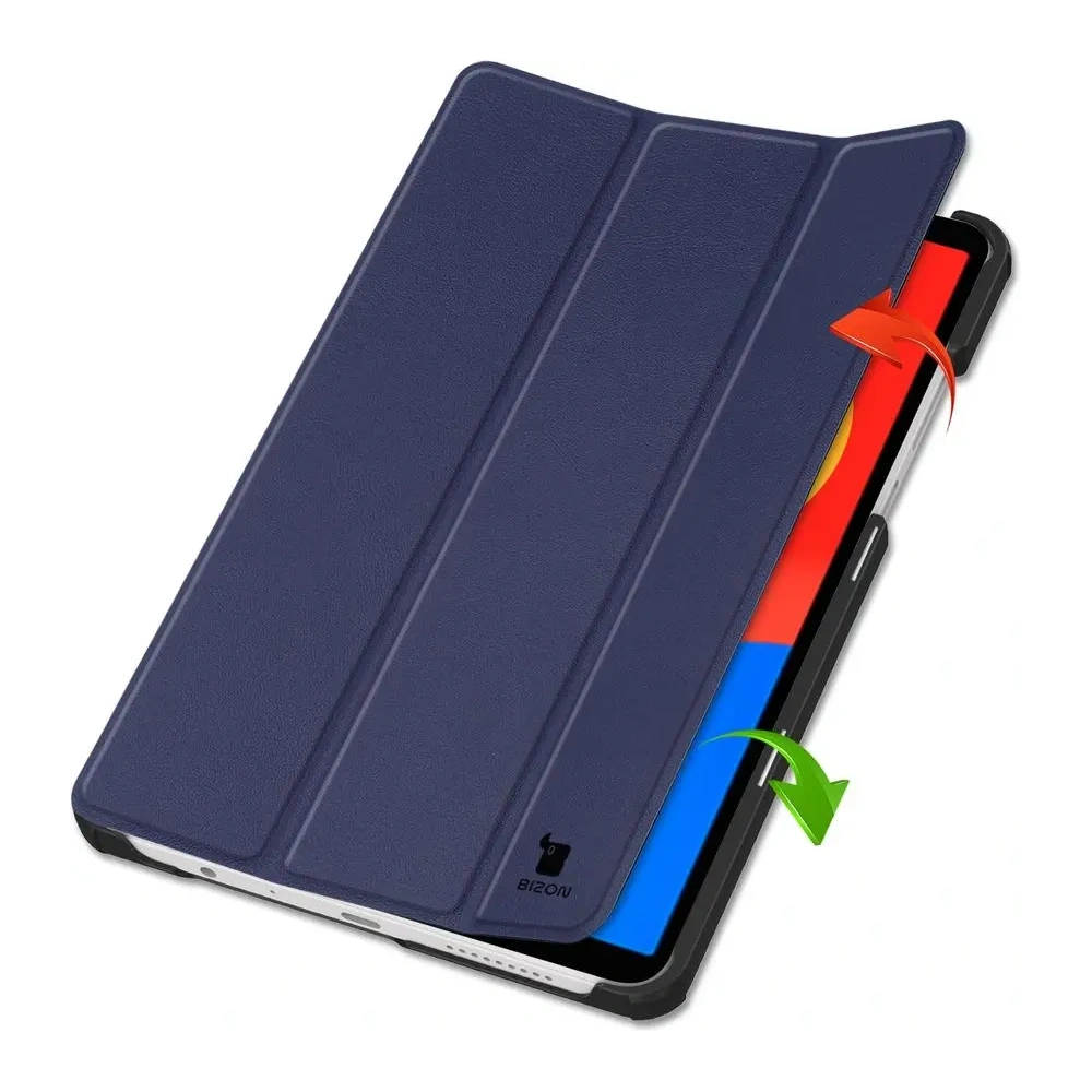 Etui z klapką Bizon Case Tab Croc do Xiaomi Redmi Pad SE 8.7 ciemnoniebieskie
