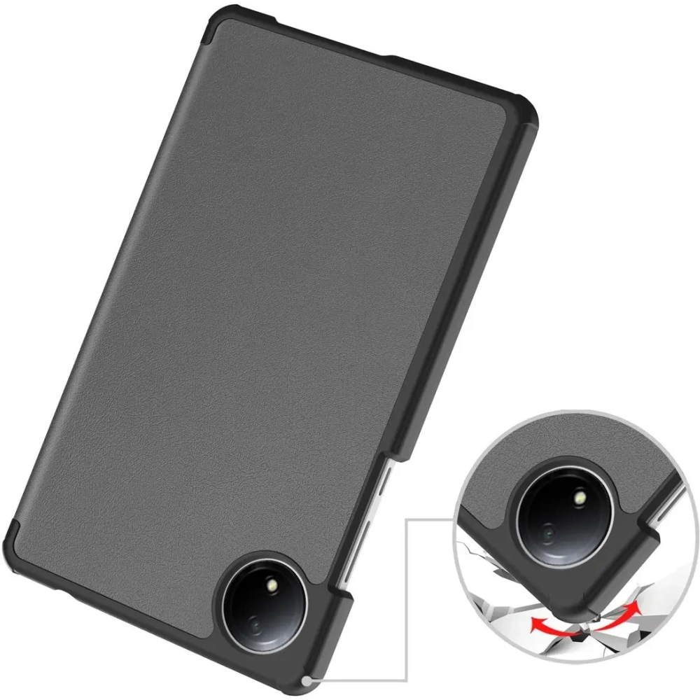 Etui z klapką Bizon Case Tab Croc do Xiaomi Redmi Pad SE 8.7 szare