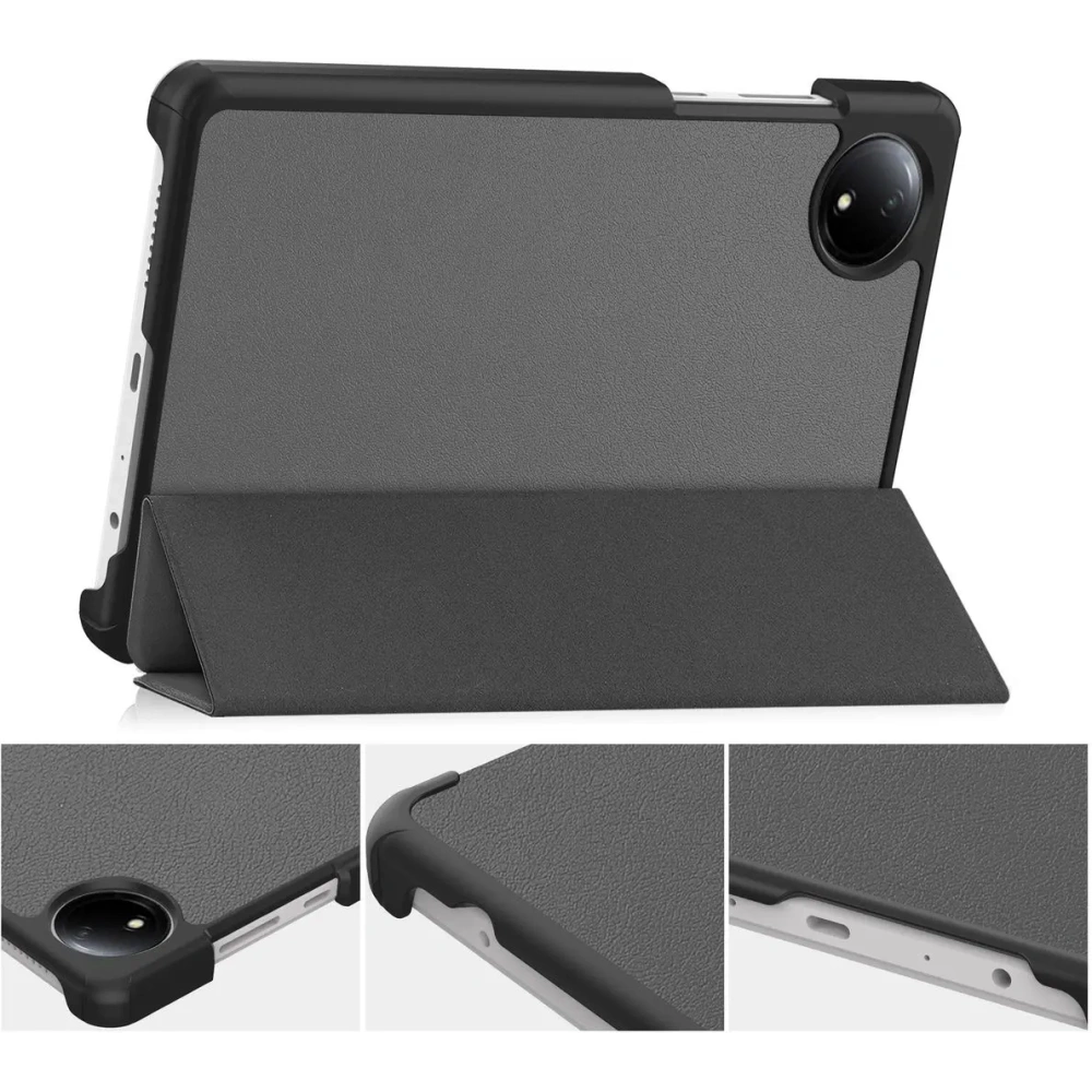 Etui z klapką Bizon Case Tab Croc do Xiaomi Redmi Pad SE 8.7 szare