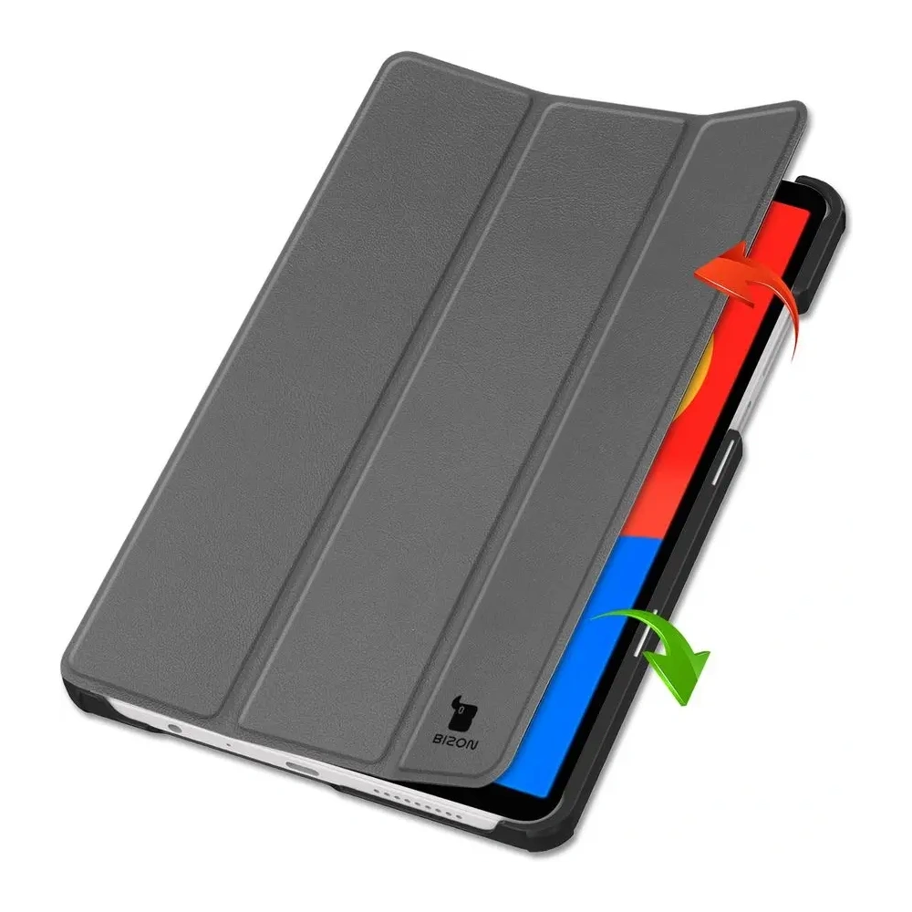 Etui z klapką Bizon Case Tab Croc do Xiaomi Redmi Pad SE 8.7 szare
