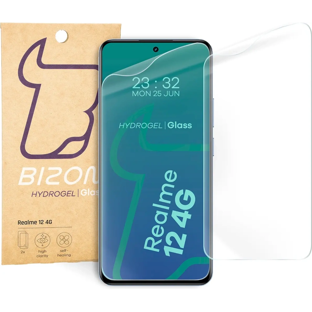 Folia hydrożelowa na ekran Bizon Glass Hydrogel Front do Realme 12 4G [2 PACK]