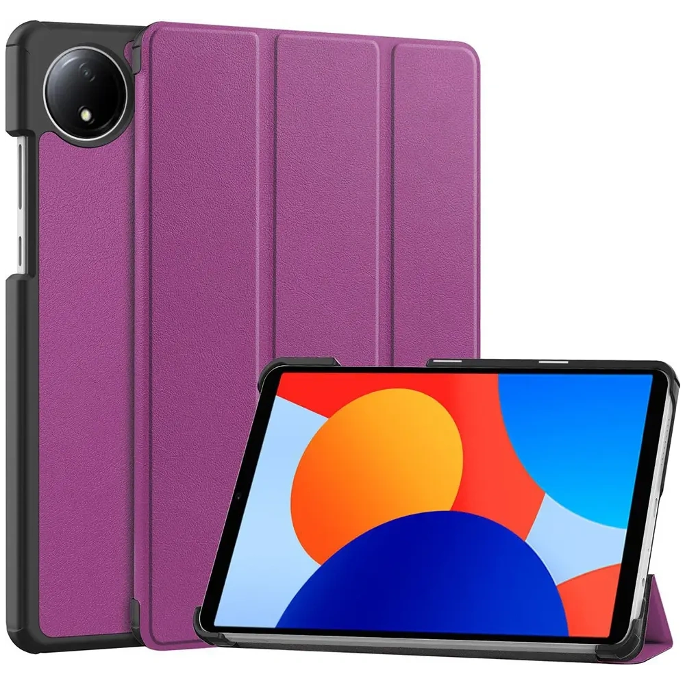 Etui z klapką Bizon Case Tab Croc do Xiaomi Redmi Pad SE 8.7 ciemnofioletowe