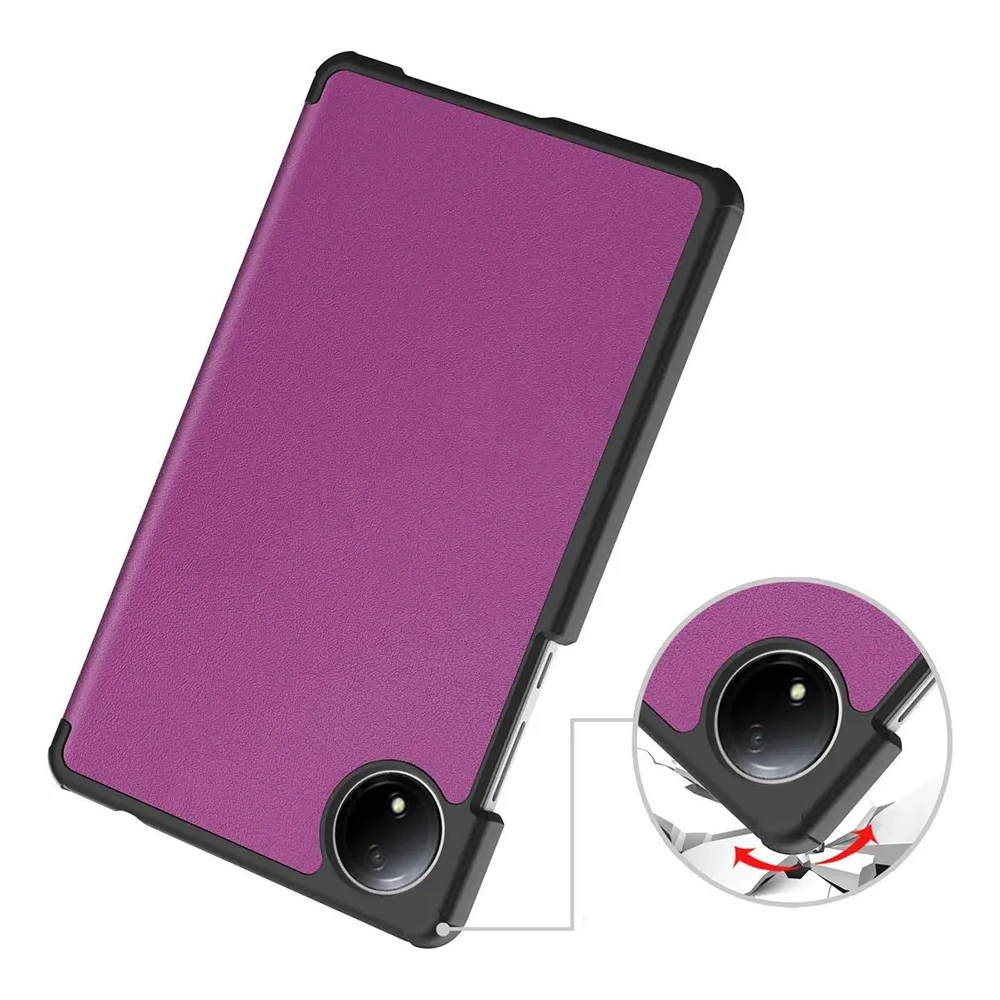 Etui z klapką Bizon Case Tab Croc do Xiaomi Redmi Pad SE 8.7 ciemnofioletowe