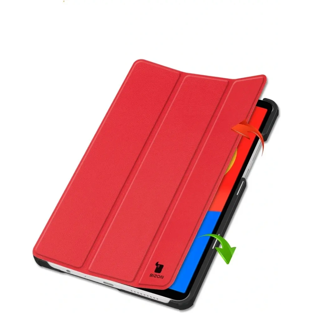 Etui z klapką Bizon Case Tab Croc do Xiaomi Redmi Pad SE 8.7 czerwone