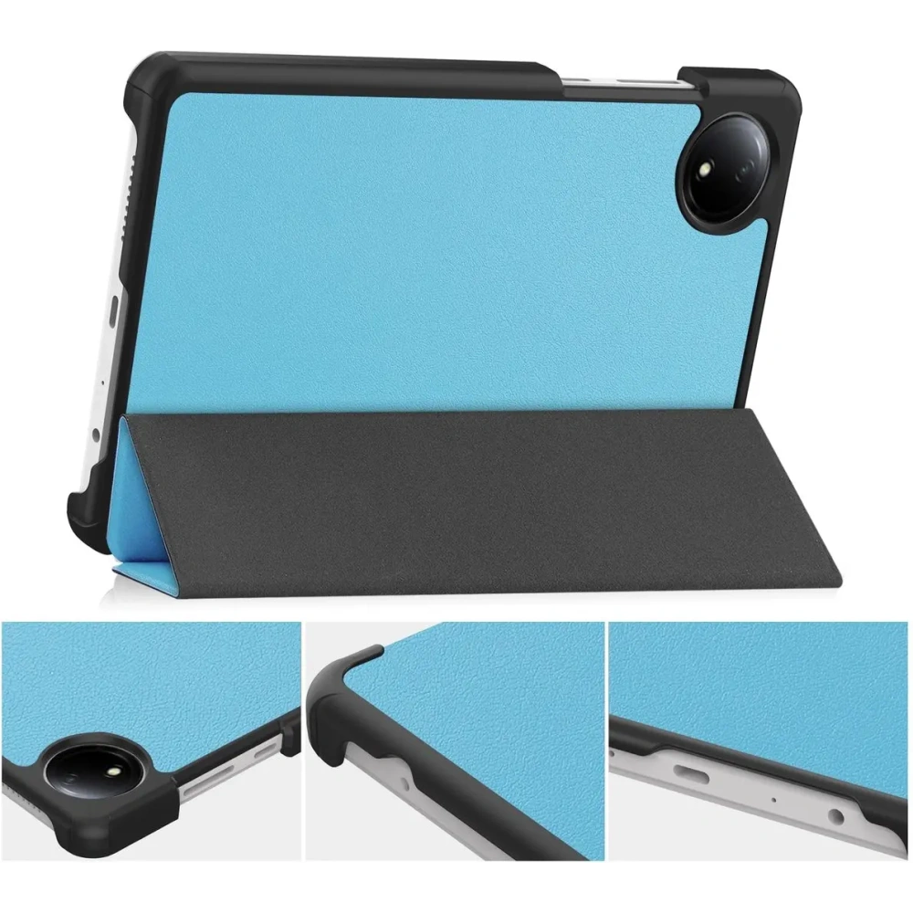 Etui z klapką Bizon Case Tab Croc do Xiaomi Redmi Pad SE 8.7 niebieskie