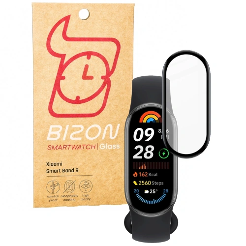 Kup Szkło hybrydowe Bizon Glass Watch Edge Hybrid do Xiaomi Smart Band 9 / 9 NFC czarne - BIZ6416 - {ean13} - Sklep Home Screen