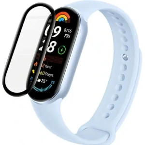 Szkło hybrydowe Bizon Glass Watch Edge Hybrid do Xiaomi Smart Band 9 / 9 NFC czarne