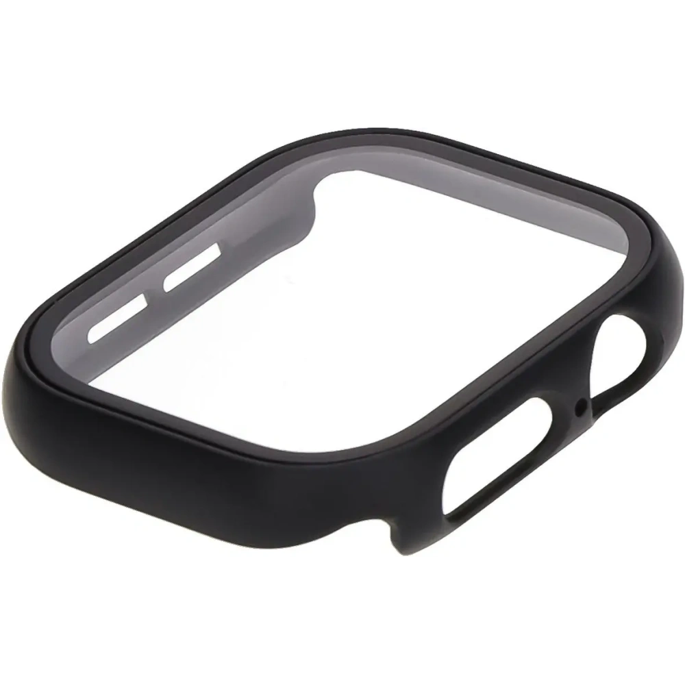 Etui ze szkłem do zegarka Bizon Case+Glass Watch do Apple Watch 10 / 11 42mm czarne
