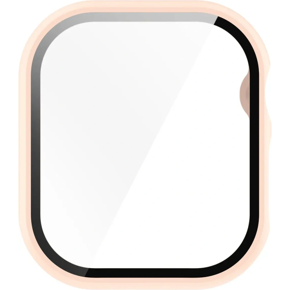 Etui ze szkłem do zegarka Bizon Case+Glass Watch do Apple Watch 10 / 11 42mm różowe