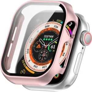Kup Etui ze szkłem do zegarka Bizon Case+Glass Watch do Apple Watch 10 42mm jasnoróżowe - BIZ6424 - {ean13} - Sklep Home Screen
