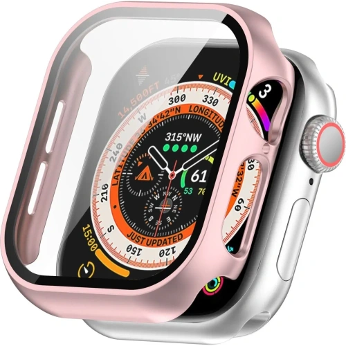 Kup Etui ze szkłem do zegarka Bizon Case+Glass Watch do Apple Watch 10 42mm jasnoróżowe - BIZ6424 - {ean13} - Sklep Home Screen