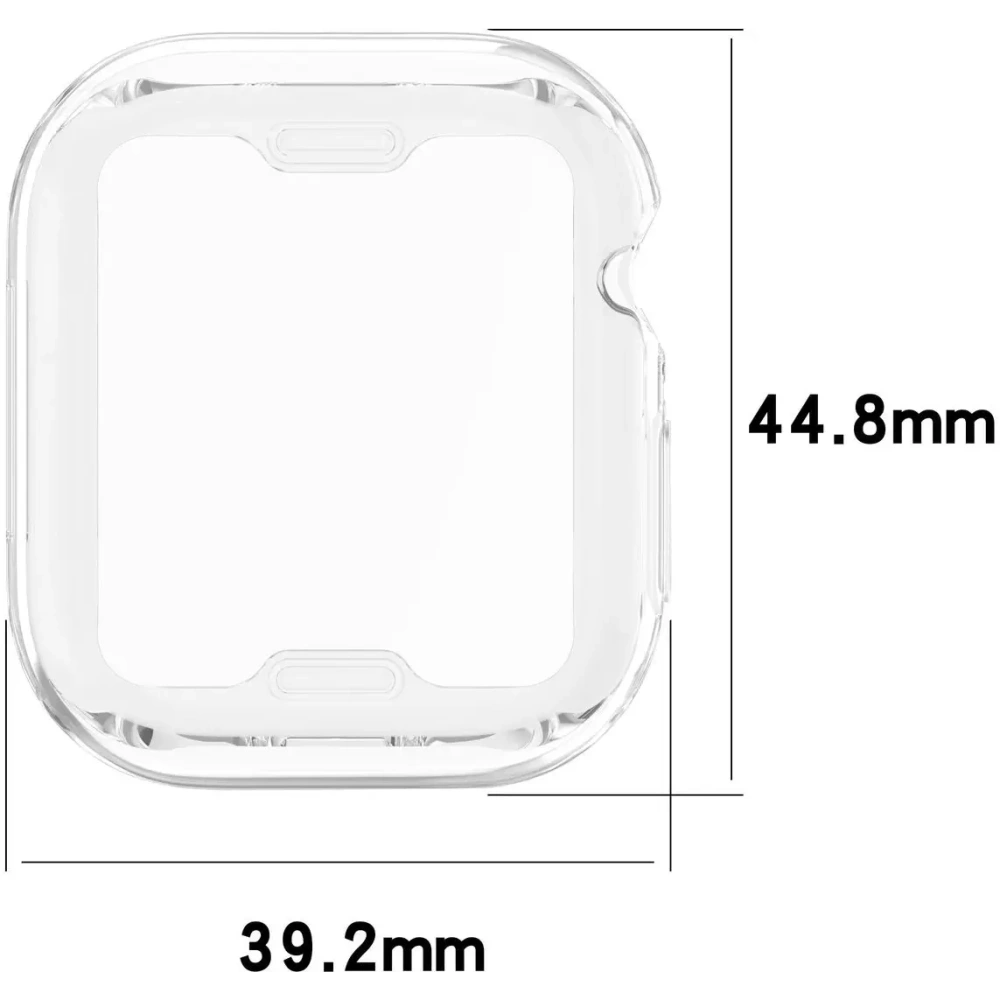 Etui z osłoną ekranu Bizon Case Watch Felipe do Apple Watch 10 / 11 42mm przezroczyste