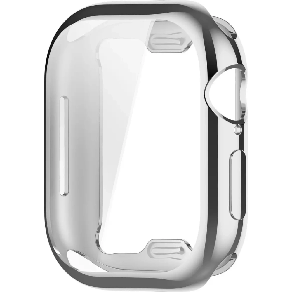 Etui z osłoną ekranu Bizon Case Watch Felipe do Apple Watch 10 / 11 42mm srebrne