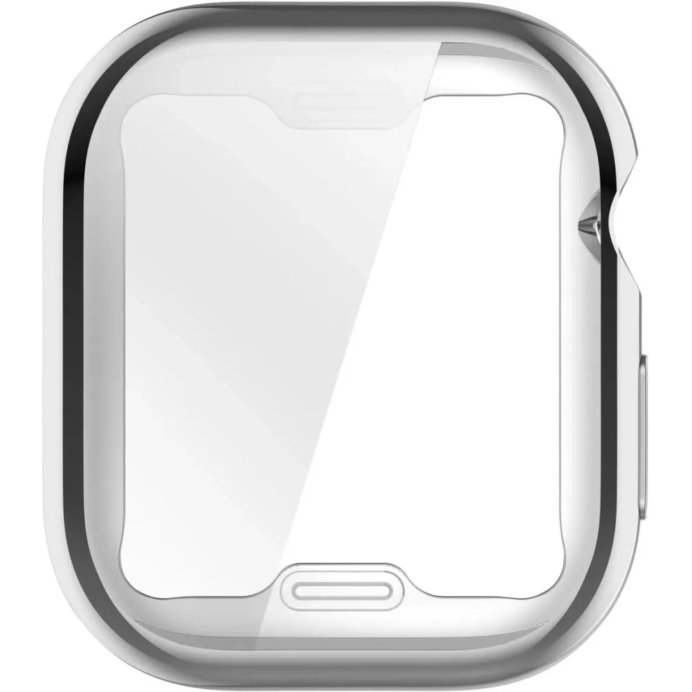 Etui z osłoną ekranu Bizon Case Watch Felipe do Apple Watch 10 / 11 42mm srebrne