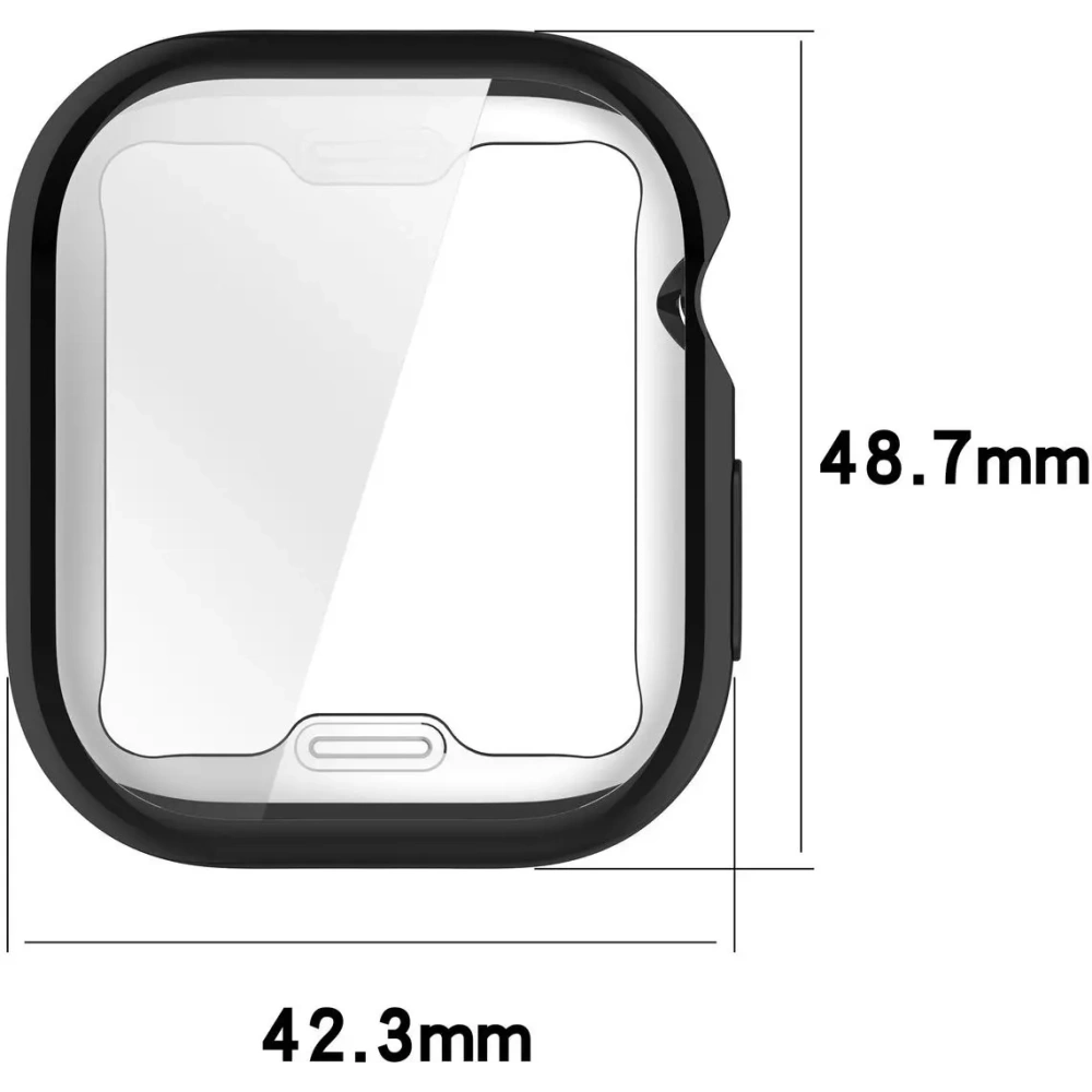 Etui z osłoną ekranu Bizon Case Watch Felipe do Apple Watch 10 / 11 46mm czarne
