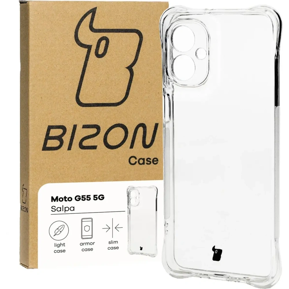 Elastyczne etui Bizon Case Salpa do Motorola Moto G55 5G przezroczyste