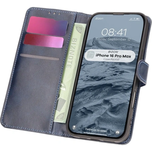 Kup Bizon Case Pocket Apple iPhone 16 Pro Max sötétkék - BIZ6433 - {ean13} - Sklep Home Screen