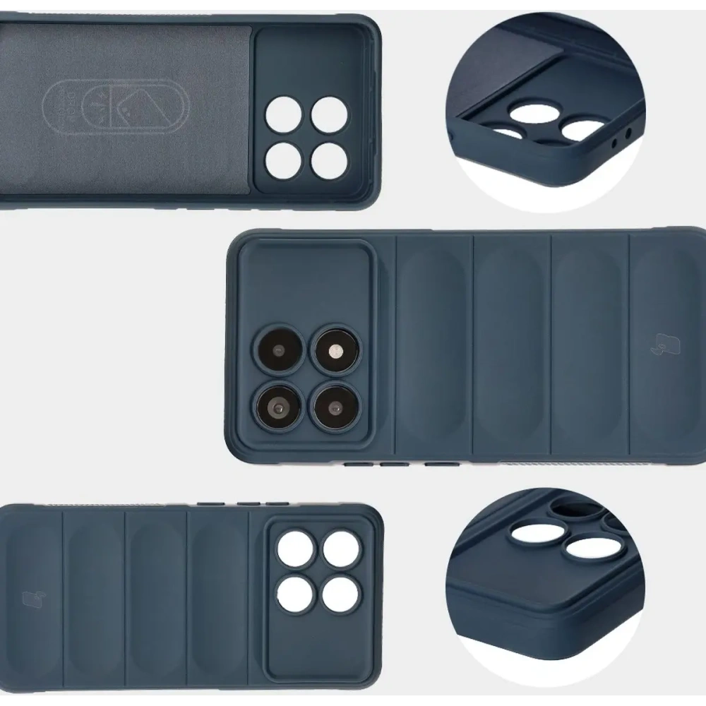 Pancerne etui Bizon Case Tur do Xiaomi Poco F6 Pro granatowe