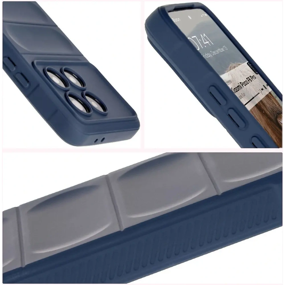 Pancerne etui Bizon Case Tur do Xiaomi Poco F6 Pro granatowe