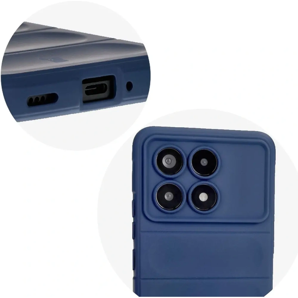 Pancerne etui Bizon Case Tur do Xiaomi Poco F6 Pro granatowe