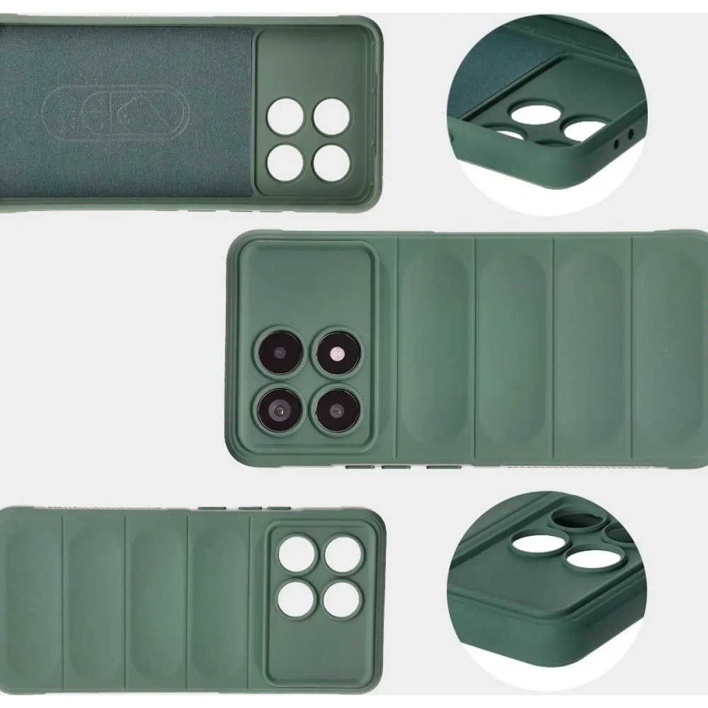 Pancerne etui Bizon Case Tur do Xiaomi Poco F6 Pro ciemnozielone