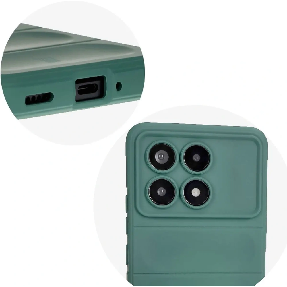 Pancerne etui Bizon Case Tur do Xiaomi Poco F6 Pro ciemnozielone