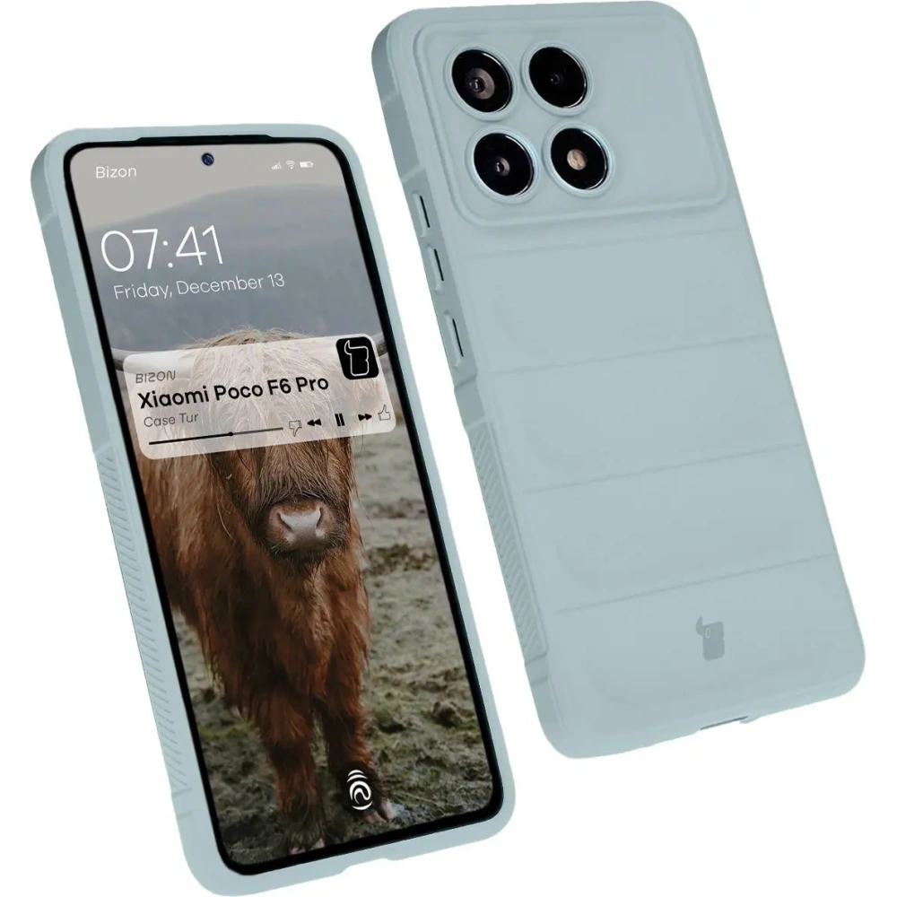 Pancerne etui Bizon Case Tur do Xiaomi Poco F6 Pro jasnoniebieskie