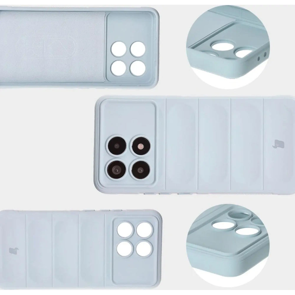 Pancerne etui Bizon Case Tur do Xiaomi Poco F6 Pro jasnoniebieskie