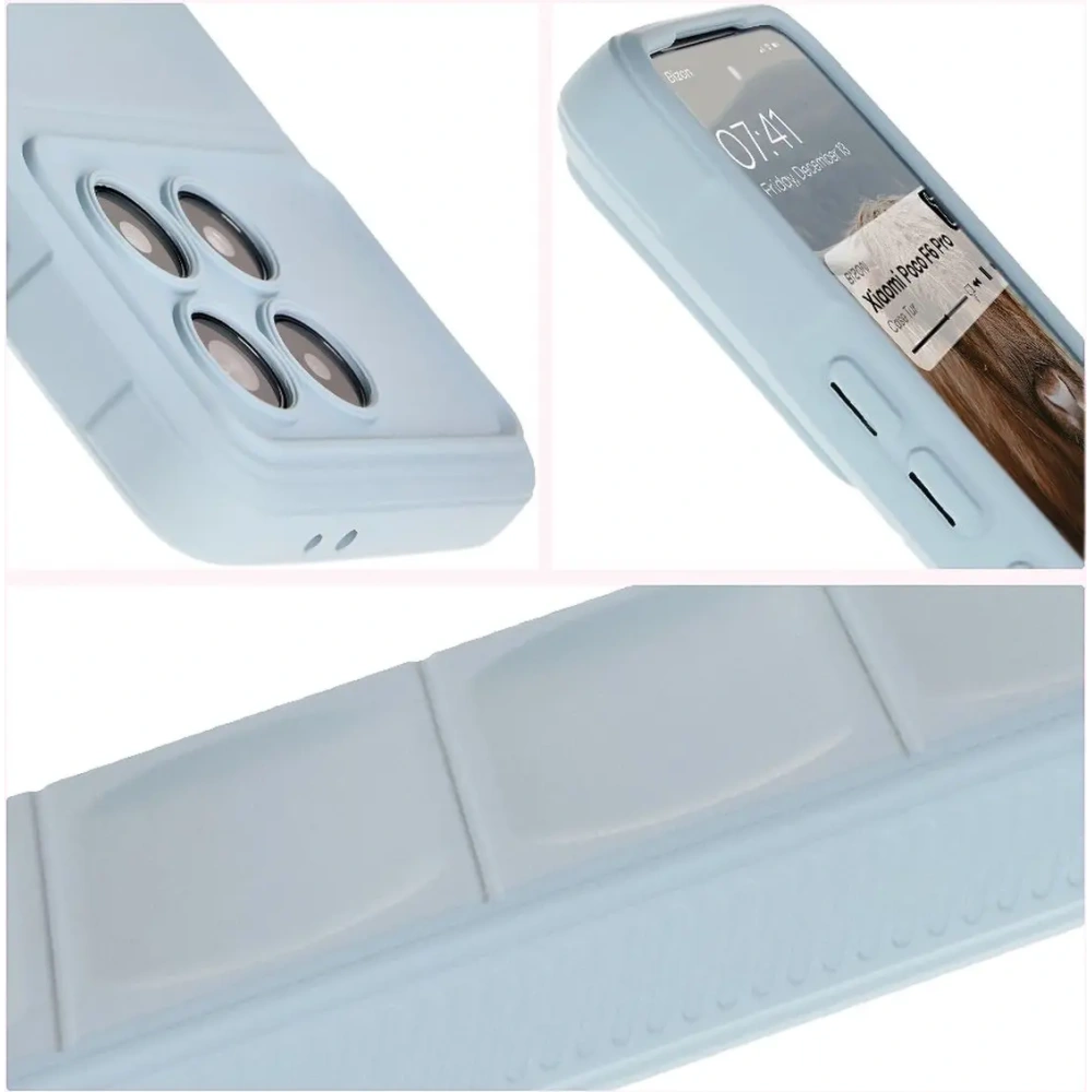 Pancerne etui Bizon Case Tur do Xiaomi Poco F6 Pro jasnoniebieskie