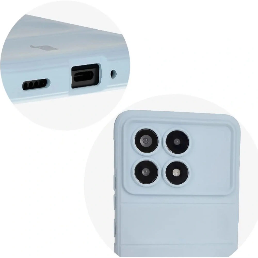 Pancerne etui Bizon Case Tur do Xiaomi Poco F6 Pro jasnoniebieskie