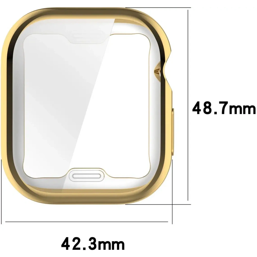 Etui z osłoną ekranu Bizon Case Watch Felipe do Apple Watch 10 / 11 46mm złote