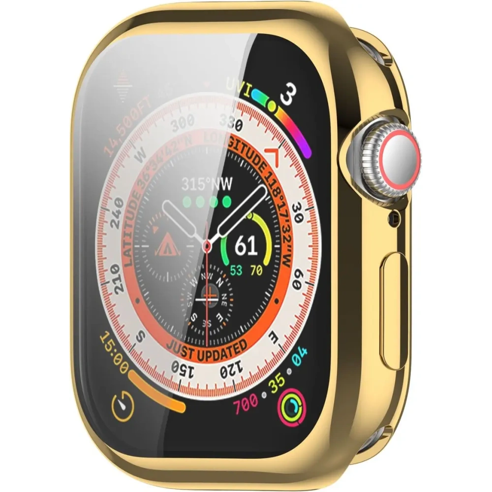 Etui z osłoną ekranu Bizon Case Watch Felipe do Apple Watch 10 / 11 46mm złote