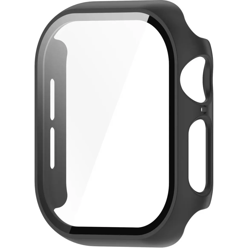 Etui ze szkłem do zegarka Bizon Case+Glass Watch do Apple Watch 10 / 11 46mm czarne