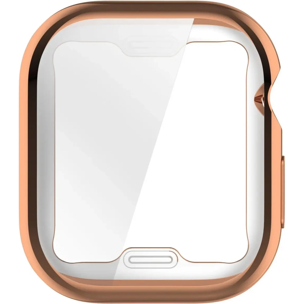 Etui z osłoną ekranu Bizon Case Watch Felipe do Apple Watch 10 / 11 46mm różowozłote