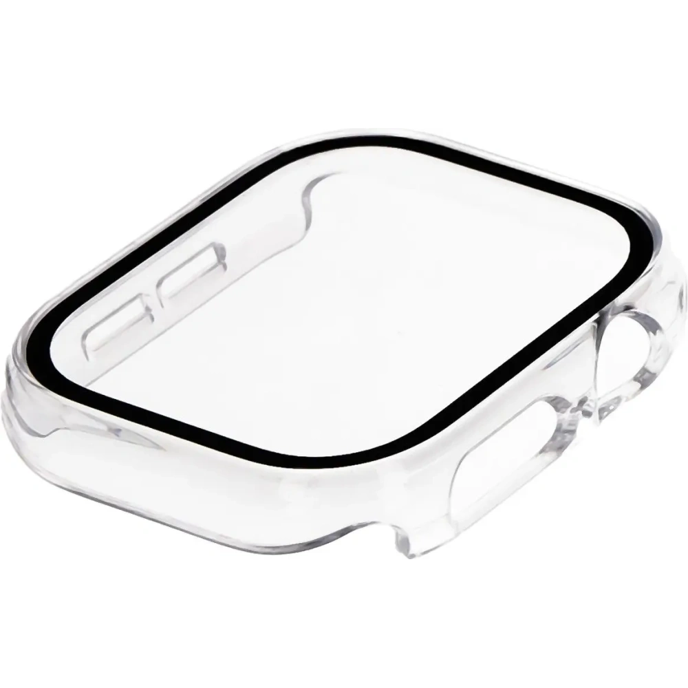 Etui ze szkłem do zegarka Bizon Case+Glass Watch do Apple Watch 10 / 11 46mm przeźroczyste